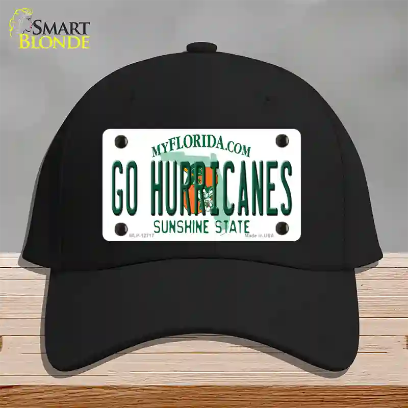 Go Hurricanes Novelty License Plate Hat Cotton / Black