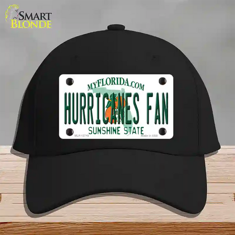 Hurricanes Fan Novelty License Plate Hat Cotton / Black