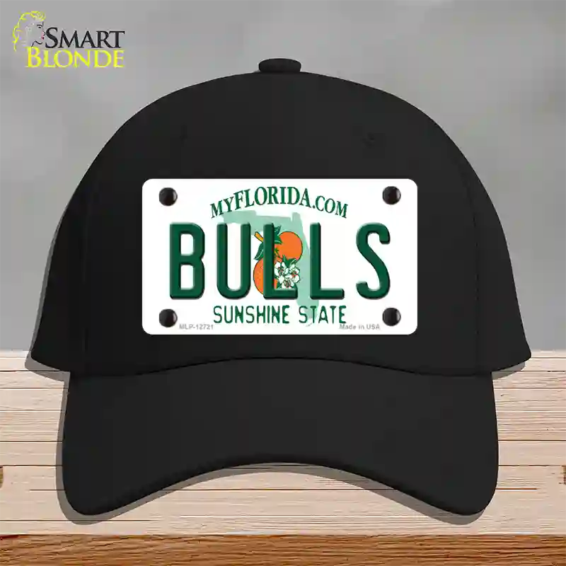 Bulls Novelty License Plate Hat Cotton / Black