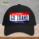 Go Idaho Novelty License Plate Hat Cotton / Black