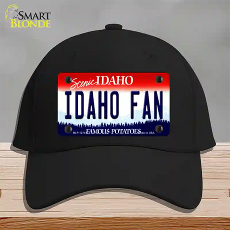 Idaho Fan Novelty License Plate Hat Cotton / Black