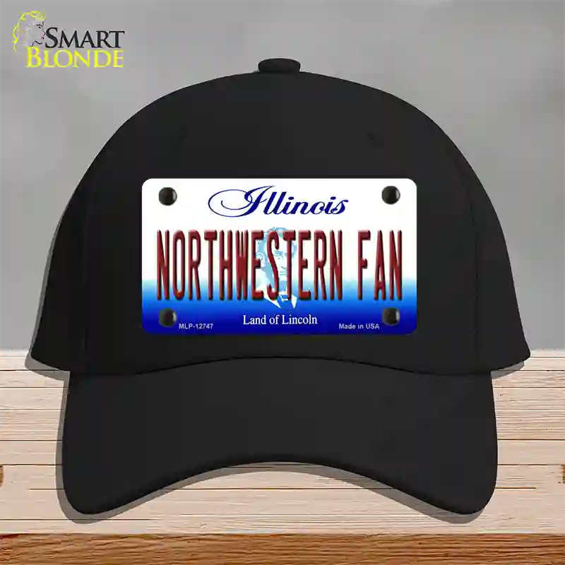 Northwestern Fan Novelty License Plate Hat Cotton / Black