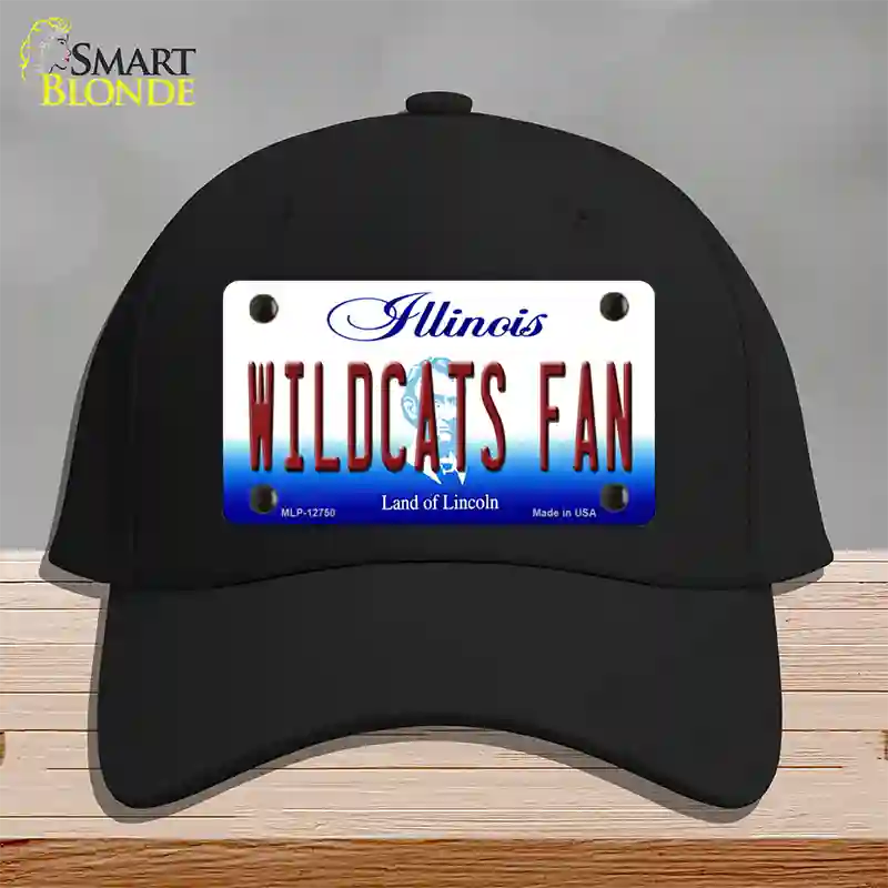 Wildcats Fan Illinois Novelty License Plate Hat Cotton / Black