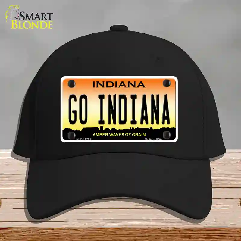 Go Indiana Novelty License Plate Hat Tag Cotton / Black