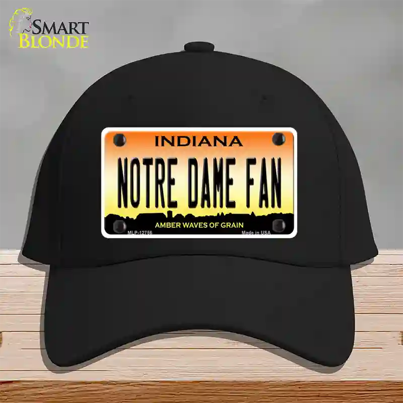 Notre Dame Fan Novelty License Plate Hat Tag Cotton / Black