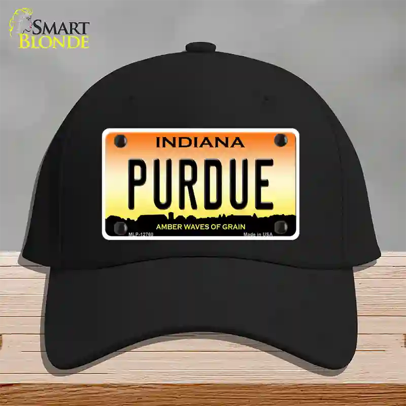 Purdue Novelty License Plate Hat Tag Cotton / Black