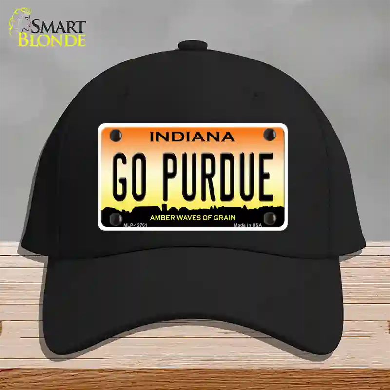 Go Purdue Novelty License Plate Hat Tag Cotton / Black