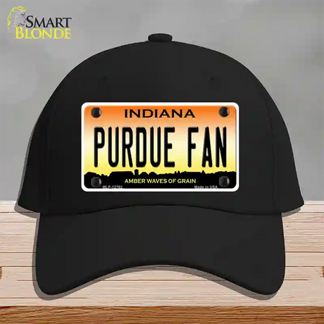 Purdue Fan Novelty License Plate Hat Tag Cotton / Black