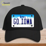 Go Iowa Novelty License Plate Hat Tag Cotton / Black