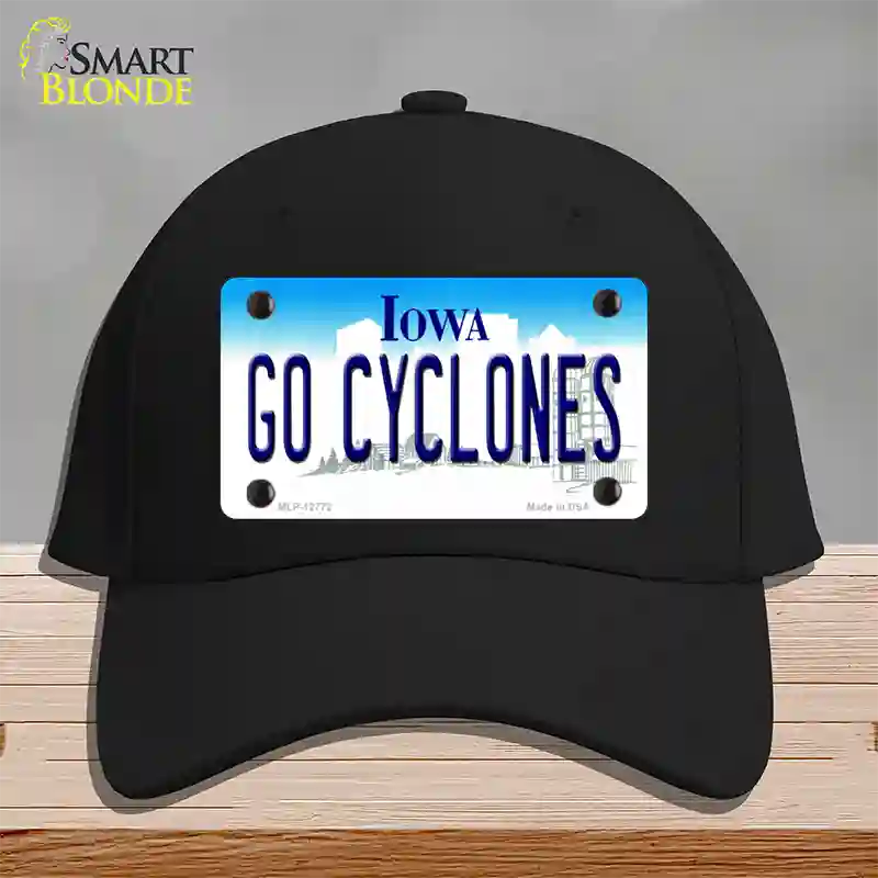 Go Cyclones Novelty License Plate Hat Tag Cotton / Black