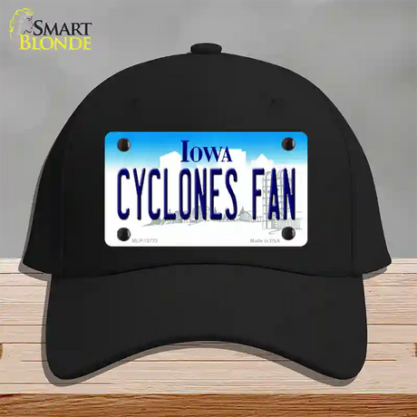 Cyclones Fan Novelty License Plate Hat Tag Cotton / Black