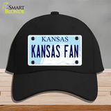 Kansas Fan Novelty License Plate Hat Tag Cotton / Black