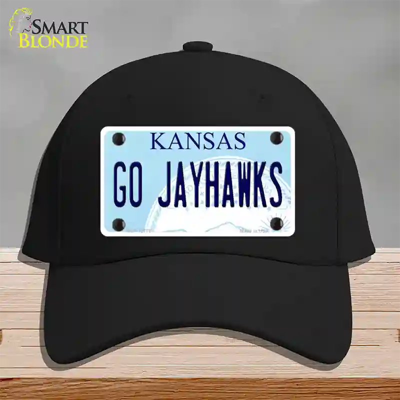 Go Jayhawks Novelty License Plate Hat Tag Cotton / Black