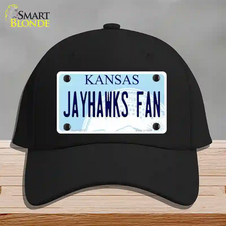 Jayhawks Fan Novelty License Plate Hat Tag Cotton / Black