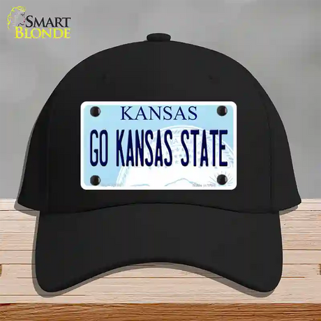 Go Kansas State Novelty License Plate Hat Tag Cotton / Black