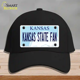 Kansas State Fan Novelty License Plate Hat Tag Cotton / Black