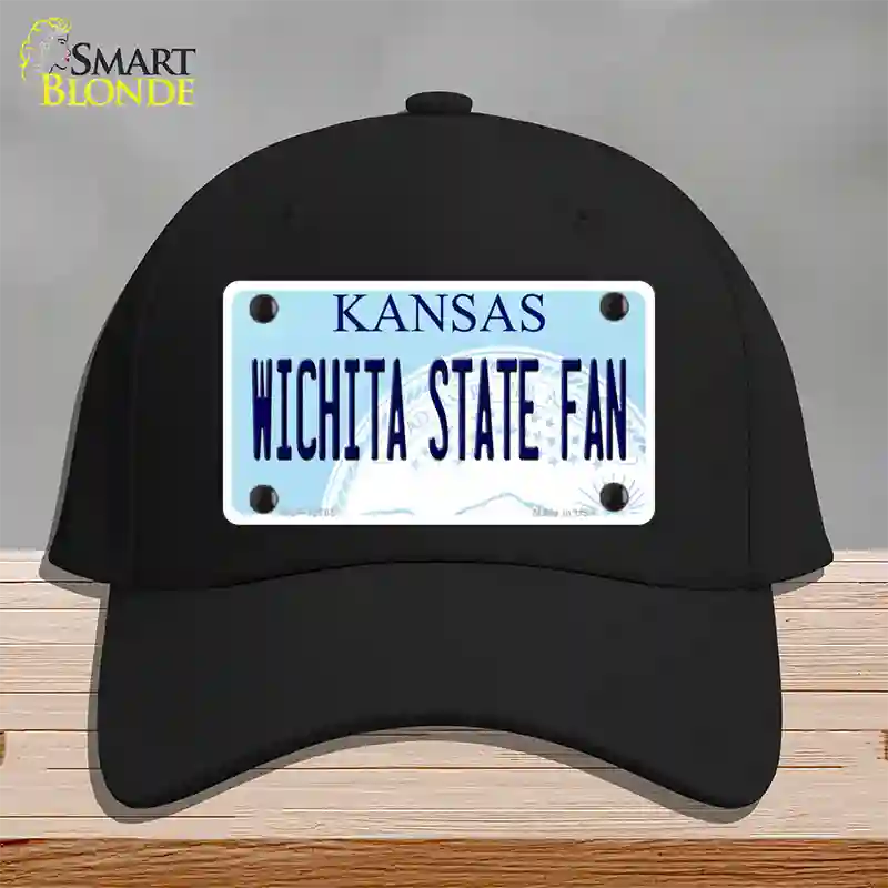 Wichita State Fan Novelty License Plate Hat Tag Cotton / Black