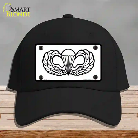 Parachute Badge Novelty License Plate Hat Cotton / Black