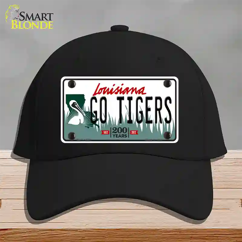 Louisiana Go Tigers Novelty License Plate Hat Tag Cotton / Black