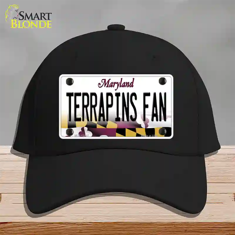 Terrapins Fan Novelty License Plate Hat Tag Cotton / Black