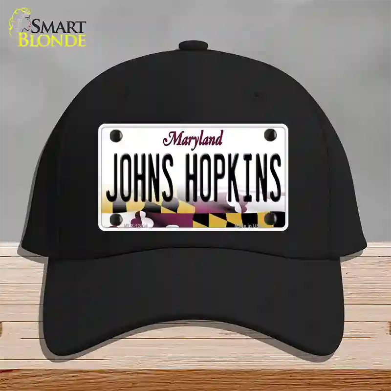 Johns Hopkins Novelty License Plate Hat Tag Cotton / Black