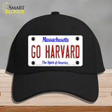 Go Harvard Novelty License Plate Hat Cotton / Black