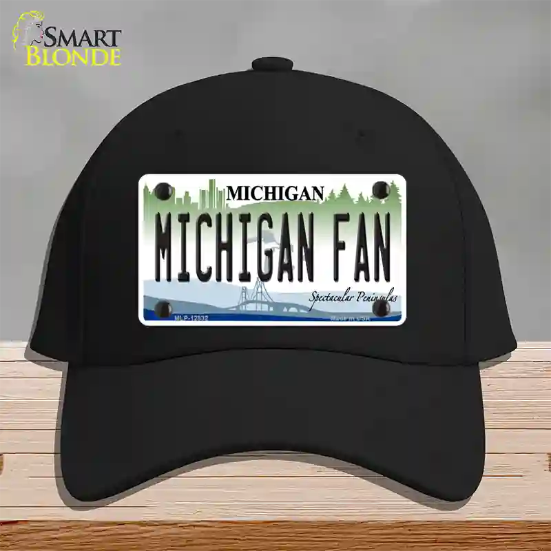 Michigan Fan Novelty License Plate Hat Cotton / Black