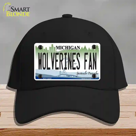 Wolverines Fan Novelty License Plate Hat Cotton / Black