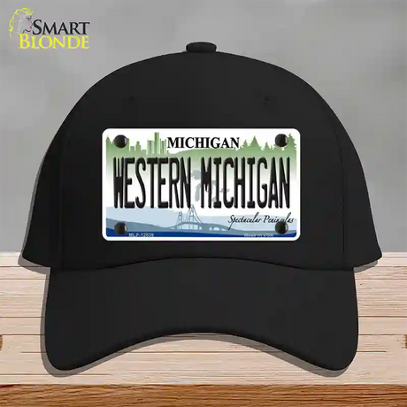 Western Michigan Novelty License Plate Hat Cotton / Black