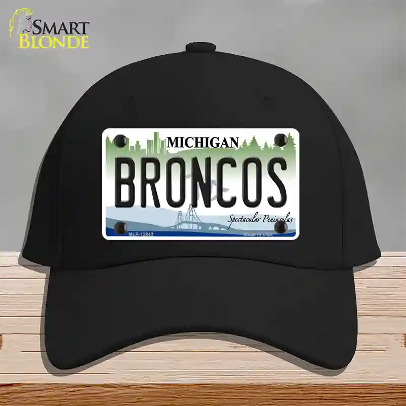 Broncos Michigan Novelty License Plate Hat Cotton / Black