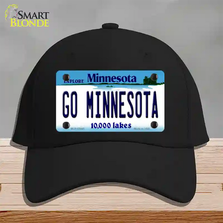 Go Minnesota Novelty License Plate Hat Cotton / Black