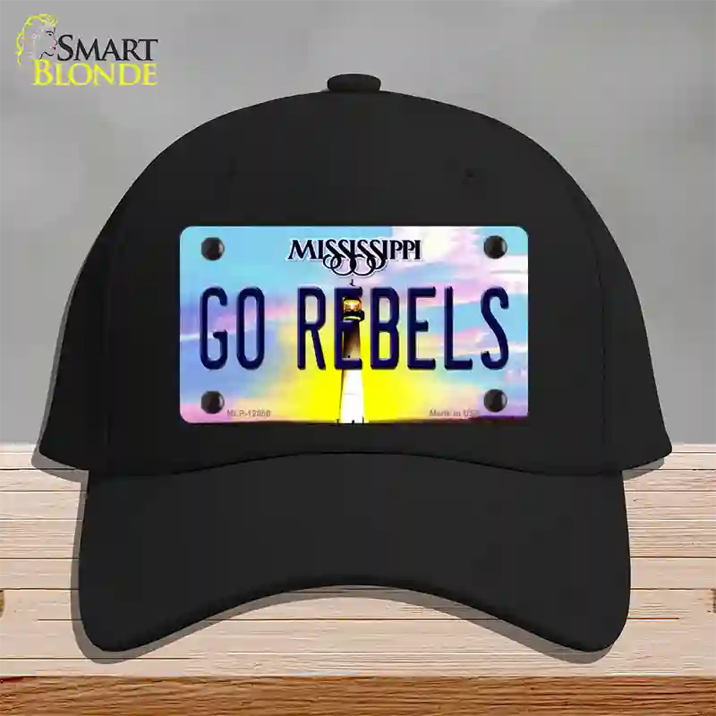 Go Rebels Novelty License Plate Hat Cotton / Black