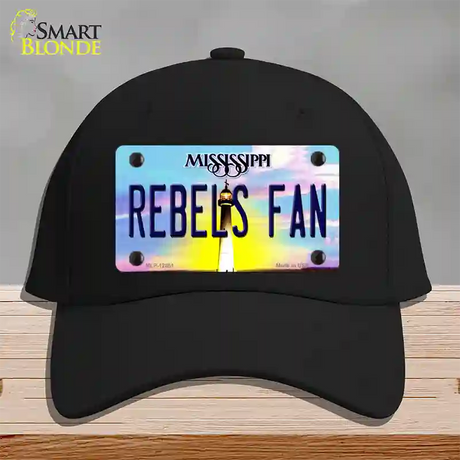 Rebels Fan Novelty License Plate Hat Cotton / Black