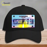 Mississippi State Fan Novelty License Plate Hat Cotton / Black