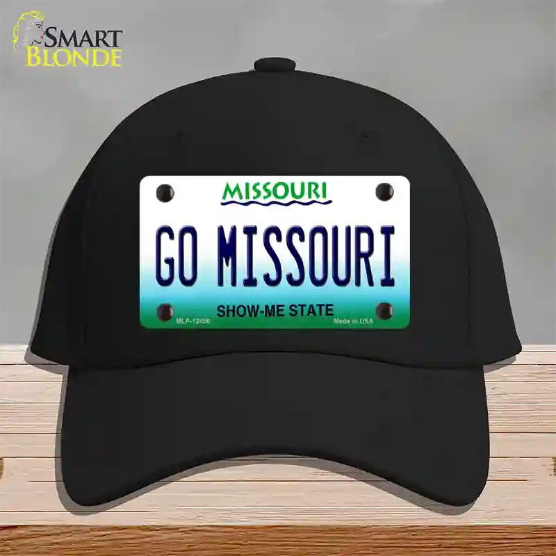 Go Missouri Novelty License Plate Hat Cotton / Black