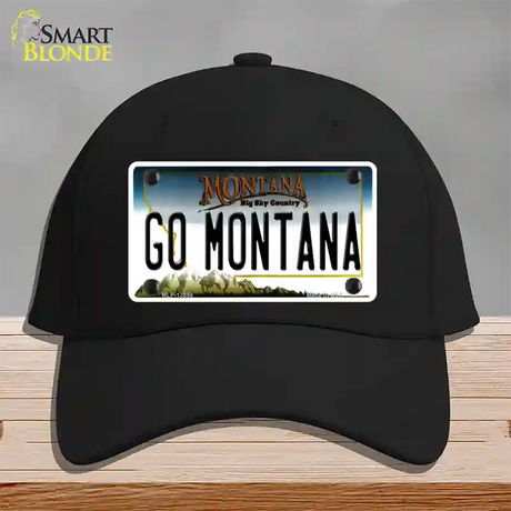 Go Montana Novelty License Plate Hat Cotton / Black