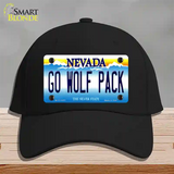 Go Wolf Pack Novelty License Plate Hat Cotton / Black