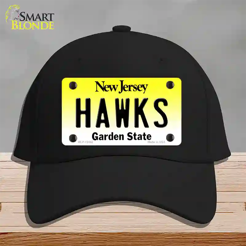 Hawks Novelty License Plate Hat Cotton / Black