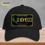 Go New Mexico Novelty License Plate Hat Cotton / Black