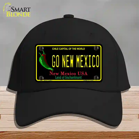 Go New Mexico Novelty License Plate Hat Cotton / Black