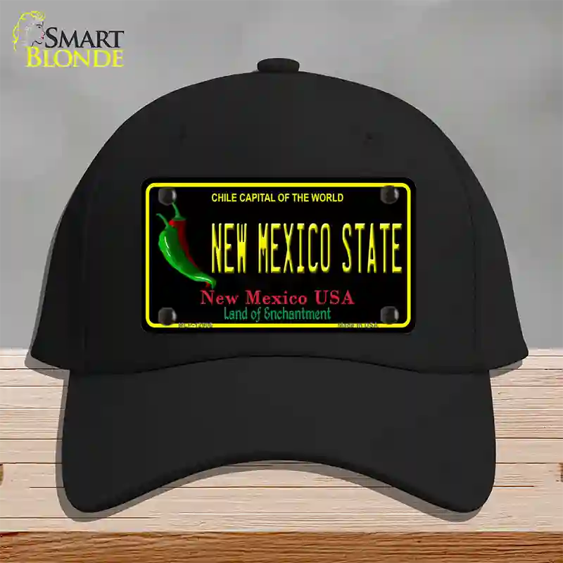 New Mexico State Novelty License Plate Hat Cotton / Black