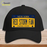 Red Storm Fan Novelty License Plate Hat Cotton / Black