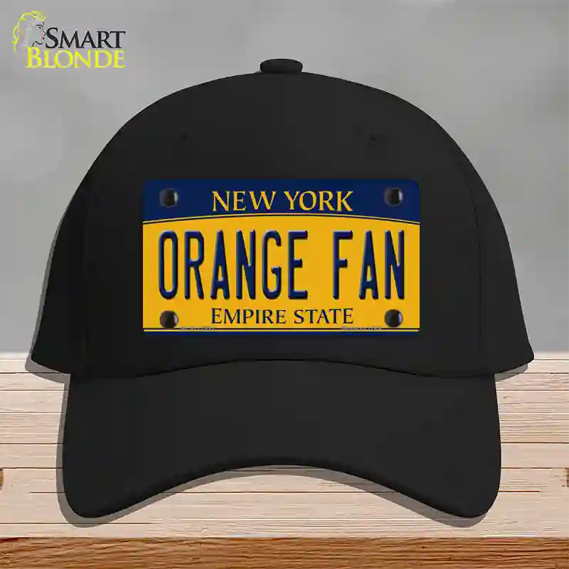 Orange Fan Novelty License Plate Hat Cotton / Black