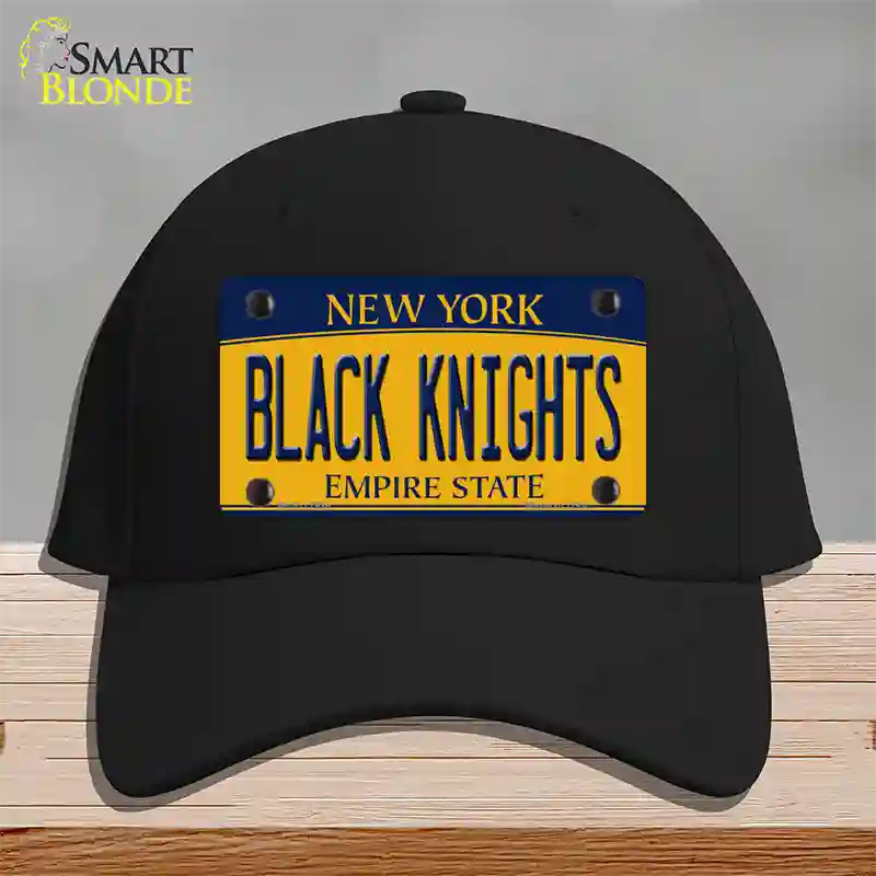 Black Knights Novelty License Plate Hat Cotton / Black