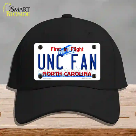 Univ North Carolina Fan Novelty License Plate Hat Cotton / Black