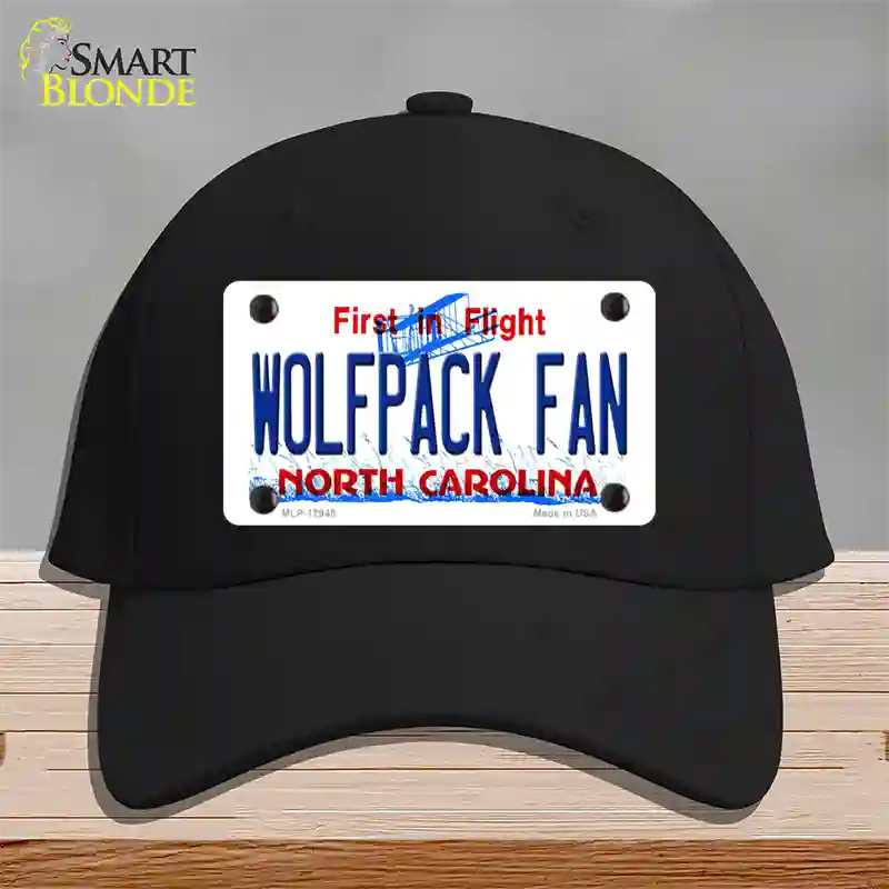 Wolfpack Fan Novelty License Plate Hat Cotton / Black