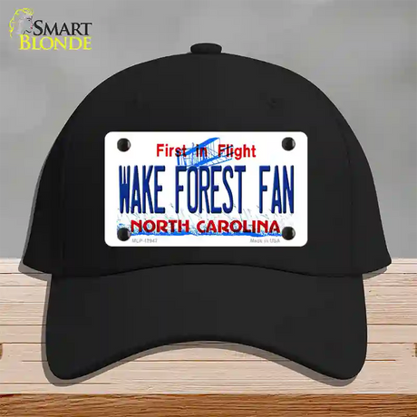 Wake Forest Fan Novelty License Plate Hat Cotton / Black