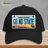 Go North Dakota State Novelty License Plate Hat Cotton / Black