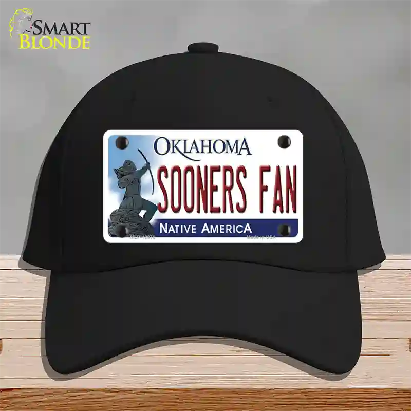 Sooners Fan Novelty License Plate Hat Cotton / Black