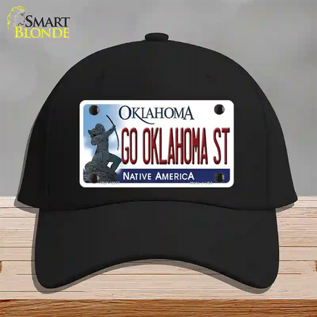 Go Oklahoma State Novelty License Plate Hat Cotton / Black